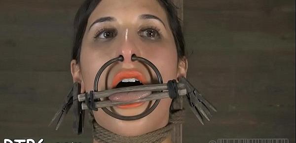  Beautiful slaves are tied and given hardcore bdsm castigation